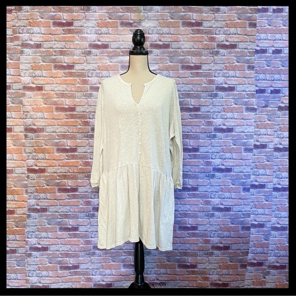 Free People Beach Button Up Tunic Dress - Picture 2 of 5